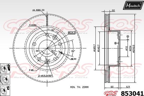 Maxtech 72957001 - Piston, étrier de frein cwaw.fr