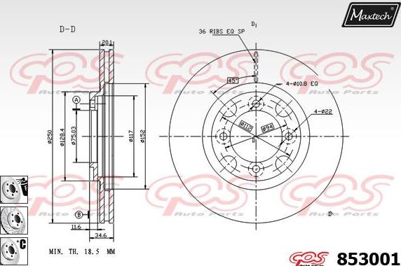 Maxtech 72957019 - Piston, étrier de frein cwaw.fr