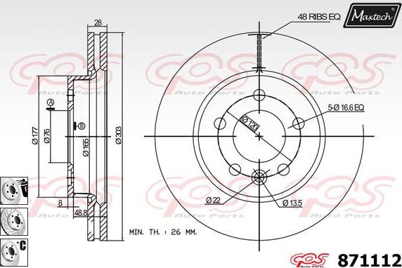 Maxtech 72957011 - Piston, étrier de frein cwaw.fr