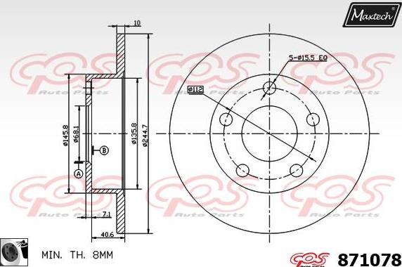 Maxtech 72957017 - Piston, étrier de frein cwaw.fr