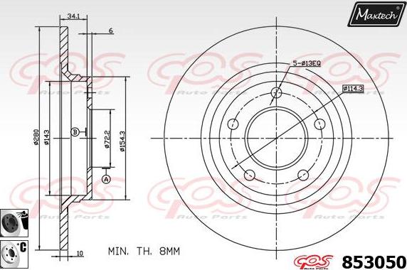 Maxtech 72957034 - Piston, étrier de frein cwaw.fr