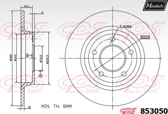 Maxtech 72957033 - Piston, étrier de frein cwaw.fr