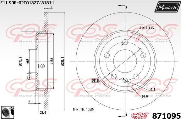 Maxtech 72957032 - Piston, étrier de frein cwaw.fr