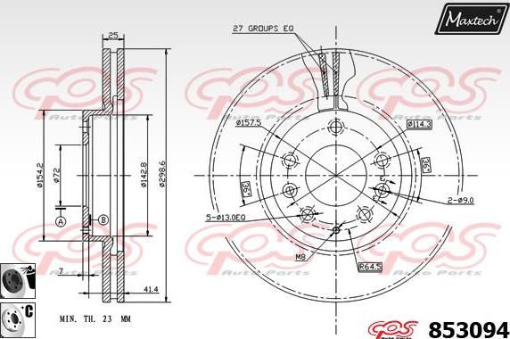 Maxtech 72957028 - Piston, étrier de frein cwaw.fr