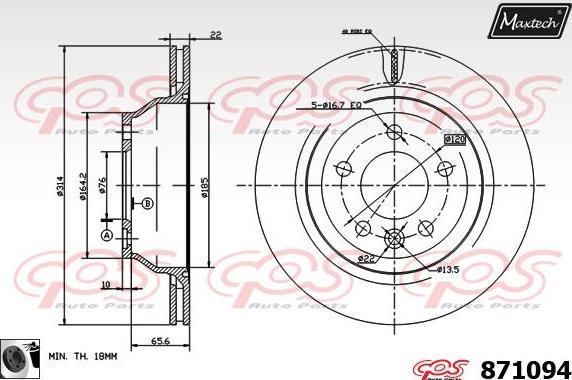 Maxtech 72957027 - Piston, étrier de frein cwaw.fr