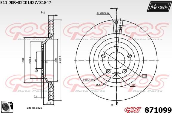 Maxtech 72960001 - Piston, étrier de frein cwaw.fr