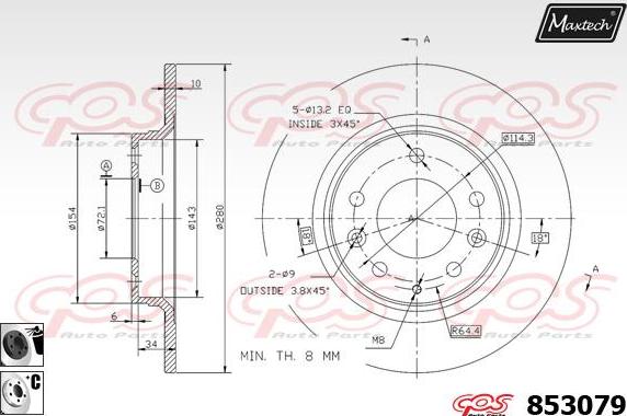 Maxtech 72960002 - Piston, étrier de frein cwaw.fr