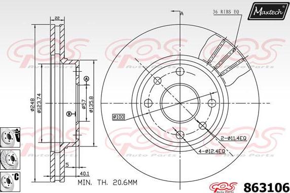 Maxtech 72960021 - Piston, étrier de frein cwaw.fr