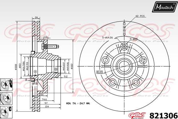 Maxtech 855086 - Disque de frein cwaw.fr