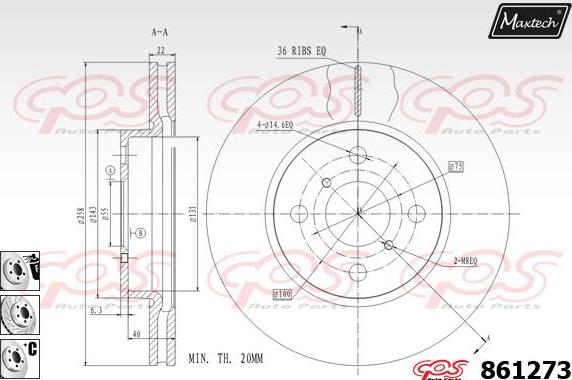 Maxtech 72936008 - Piston, étrier de frein cwaw.fr