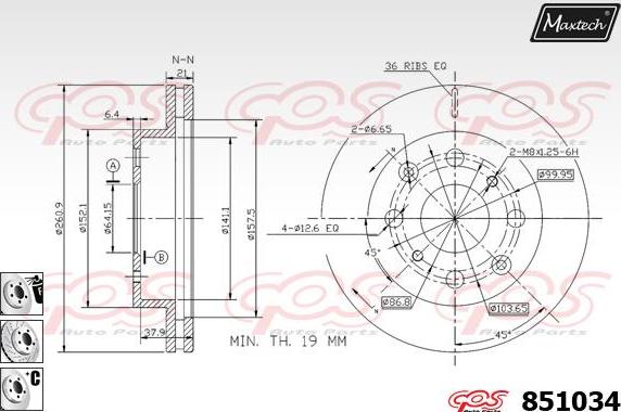 Maxtech 72936007 - Piston, étrier de frein cwaw.fr