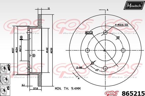 Maxtech 851125 - Disque de frein cwaw.fr