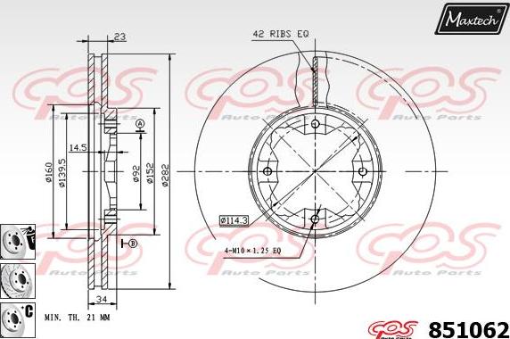 Maxtech 851102 - Disque de frein cwaw.fr