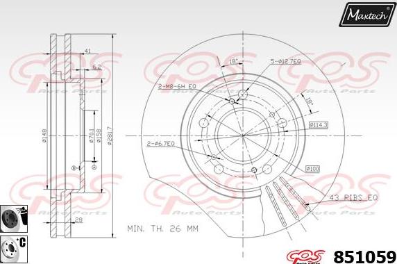 Maxtech 72936011 - Piston, étrier de frein cwaw.fr