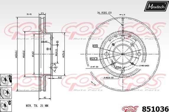 Maxtech 72936012 - Piston, étrier de frein cwaw.fr