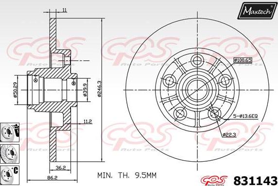 Maxtech 72936038 - Piston, étrier de frein cwaw.fr