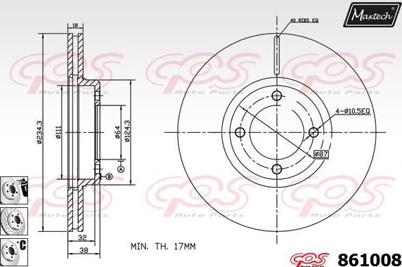 Maxtech 72936020 - Piston, étrier de frein cwaw.fr