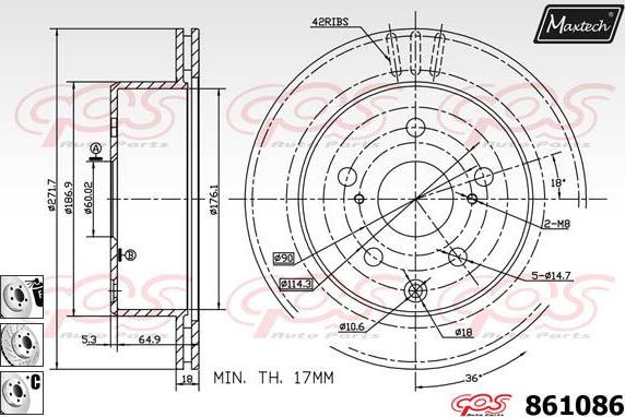 Maxtech 72930009 - Piston, étrier de frein cwaw.fr