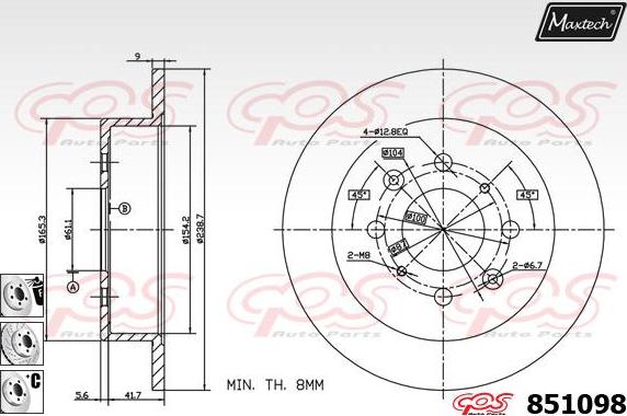 Maxtech 871518 - Disque de frein cwaw.fr