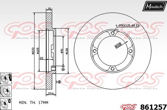 Maxtech 873075 - Disque de frein cwaw.fr