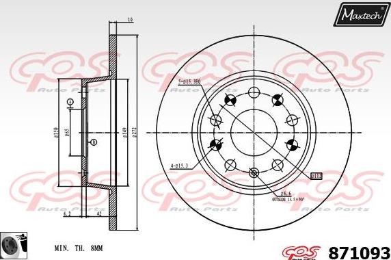 Maxtech 72938016 - Piston, étrier de frein cwaw.fr