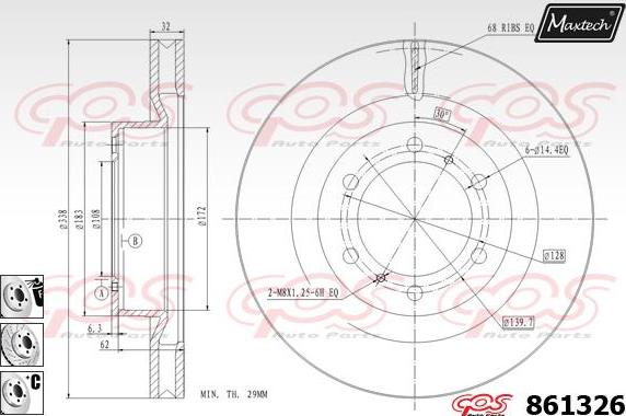 Maxtech 72938035 - Piston, étrier de frein cwaw.fr