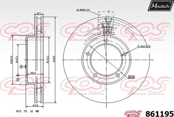 Maxtech 72938030 - Piston, étrier de frein cwaw.fr