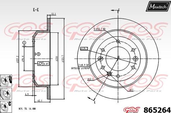 Maxtech 72938031 - Piston, étrier de frein cwaw.fr