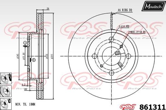 Maxtech 72938038 - Piston, étrier de frein cwaw.fr