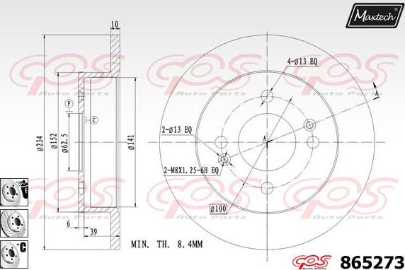 Maxtech 72938032 - Piston, étrier de frein cwaw.fr