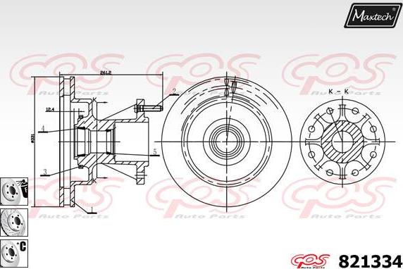 Maxtech 72932009 - Piston, étrier de frein cwaw.fr