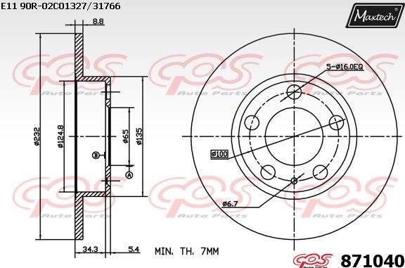 Maxtech 72710023 - Tige de réarmement, étrier de frein cwaw.fr