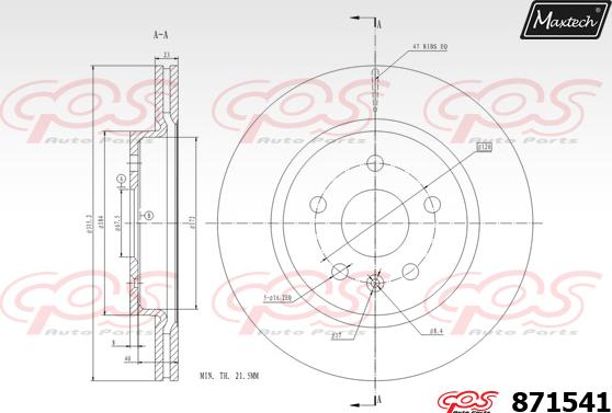 Maxtech 72718040 - Élément d'ajustage, Étrier de frein de stationnement cwaw.fr