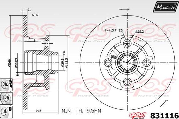 Maxtech 877213 - Disque de frein cwaw.fr