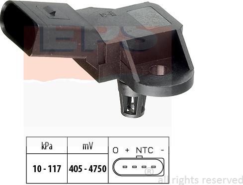 MDR EPS-1993 090 - Capteur, pression des gaz échappement cwaw.fr