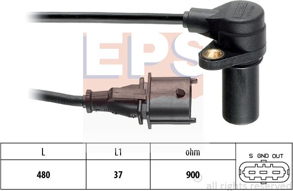 MDR EPS-1953 631 - Capteur d'angle, vilebrequin cwaw.fr