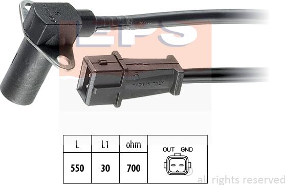 MDR EPS-1953 002 - Capteur d'angle, vilebrequin cwaw.fr