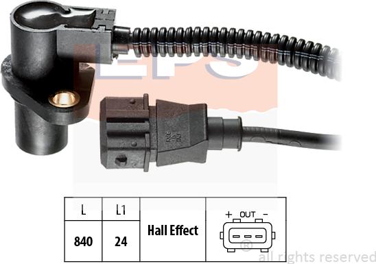 MDR EPS-1953 314 - Capteur d'angle, vilebrequin cwaw.fr