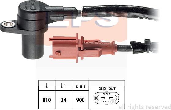 MDR EPS-1953 384 - Capteur d'angle, vilebrequin cwaw.fr