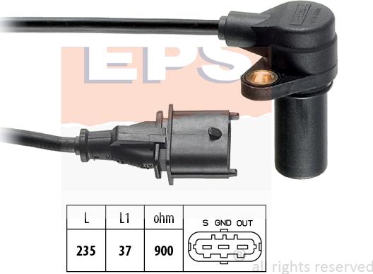 MDR EPS-1953 326 - Capteur d'angle, vilebrequin cwaw.fr