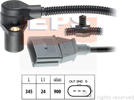 MDR EPS-1953 287 - Capteur d'angle, vilebrequin cwaw.fr