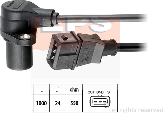 MDR EPS-1953 228 - Capteur d'angle, vilebrequin cwaw.fr