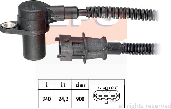 MDR EPS-1953 753 - Capteur d'angle, vilebrequin cwaw.fr