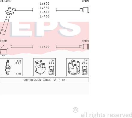 MDR EPS-1499 028 - Kit de câbles d'allumage cwaw.fr