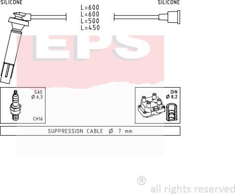 MDR EPS-1499 100 - Kit de câbles d'allumage cwaw.fr