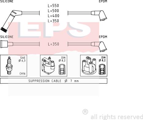 MDR EPS-1499 120 - Kit de câbles d'allumage cwaw.fr