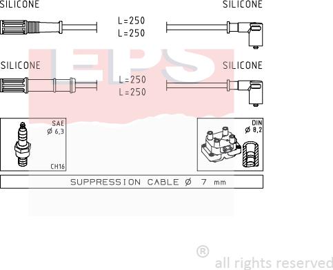 MDR EPS-1499 170 - Kit de câbles d'allumage cwaw.fr