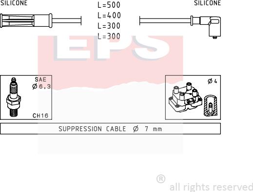 MDR EPS-1499 244 - Kit de câbles d'allumage cwaw.fr