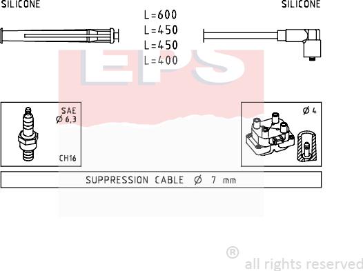 MDR EPS-1499 230 - Kit de câbles d'allumage cwaw.fr