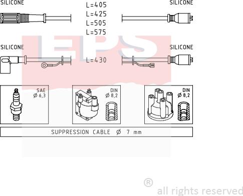 MDR EPS-1500 466 - Kit de câbles d'allumage cwaw.fr